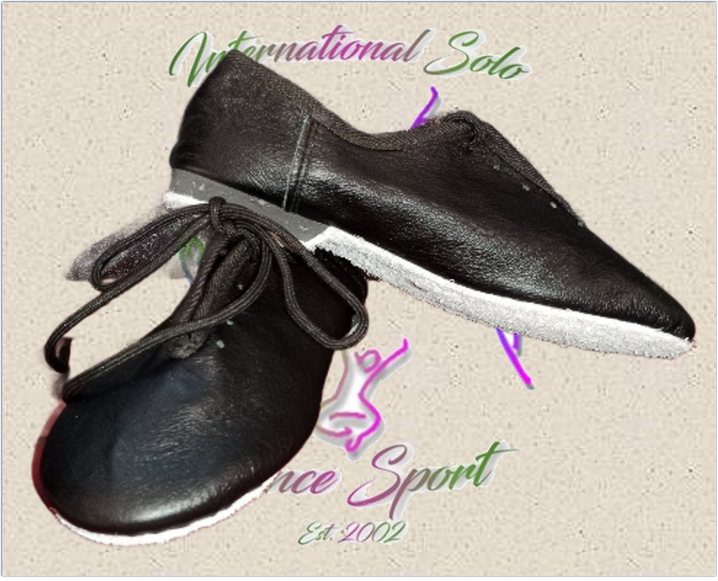 Unisex Black Lace Up Jazz Dance Shoes